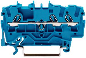 Borne de passage WAGO TopJob-S 2.5mm² 3L bleu série 2002