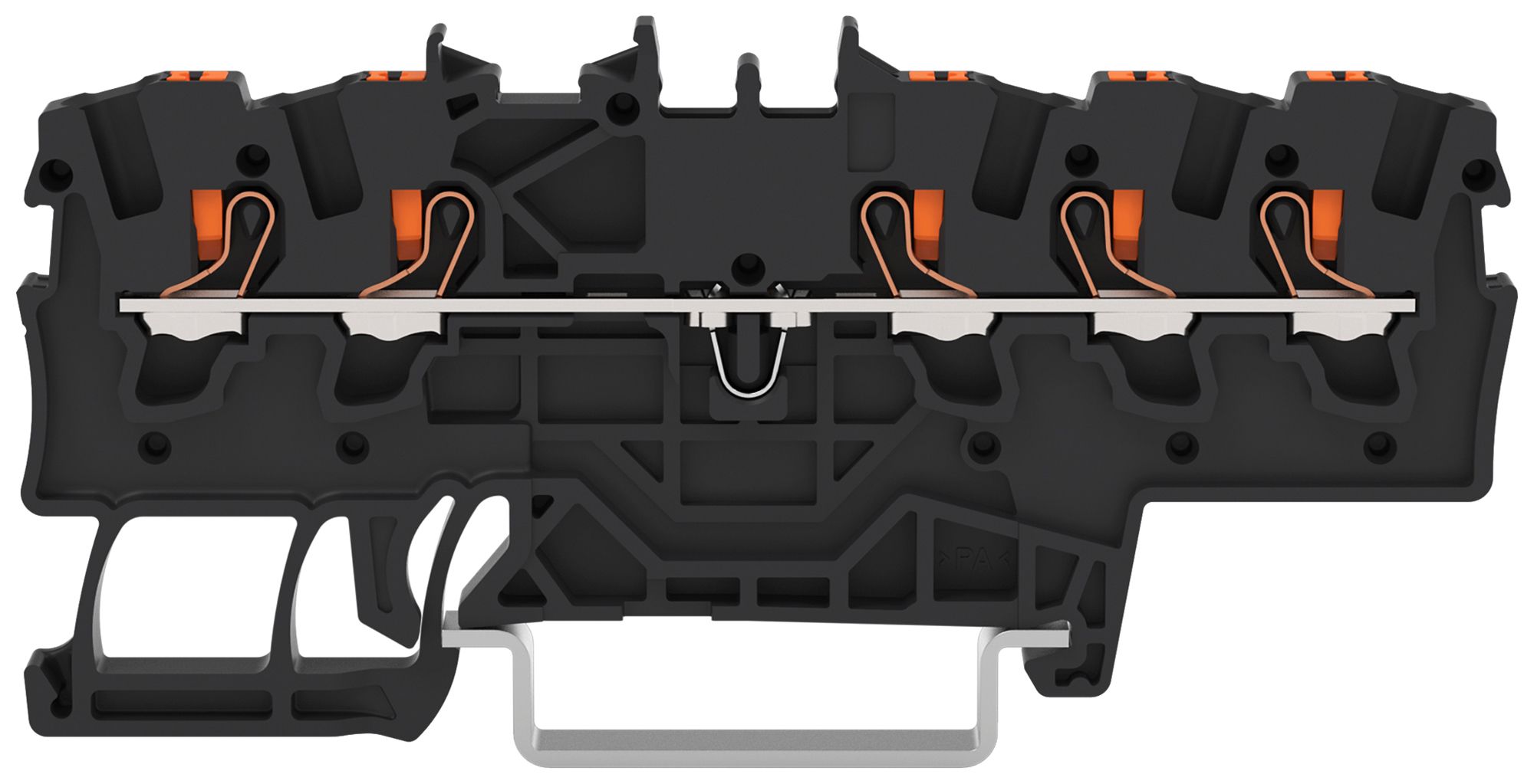 Borne de passage joignable WAGO TOPJOB S 1.5mm² 24A Push-in 5×1 TH35 noir