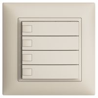 UP-KNX-Taster RGB EDUE FMI, 250mW, o.LED, 4×Taste, 1×Tastenb., crema