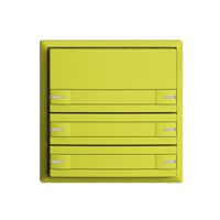 UP-Taster KNX 6-fach EDIZIOdue lemon RGB mit LED mit Papiereinlage