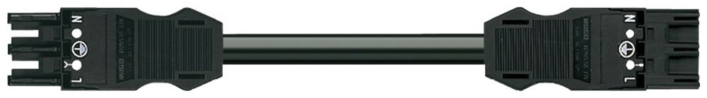 Verbindungsleitung MIDI 3×2.5mm² 20A 250V 3m Cod.A Buchse-Stecker schwarz Cca