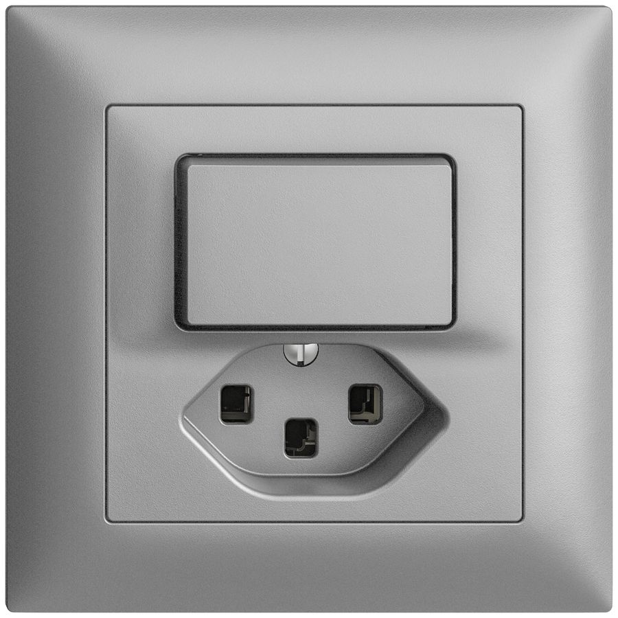 Combinaison ENC 3/1L+T23 16A EDIZIOdue silver