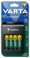 Ladegerät VARTA LCD Plug Charger+ mit 4×AA 56706 2100mAh
