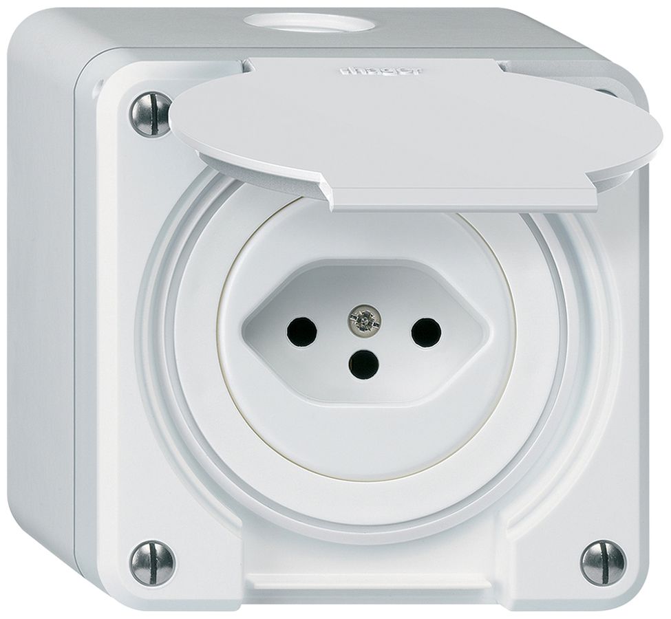 Presa AP robusto tipo 13 bianco