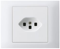 EB-Steckdose kallysto Typ 23 Bauart T mit EB-Dose G3 Abdeckrahmen steckbar weiss