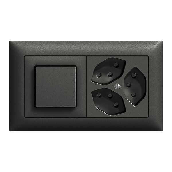 Combinazione INC EDIZIOdue 3/1P +3×T13 nero orizzontale