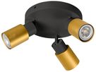 Spot SLV PURI 2.0 Tube CW GU10 3×6W REG Ø180×113mm nero/oro