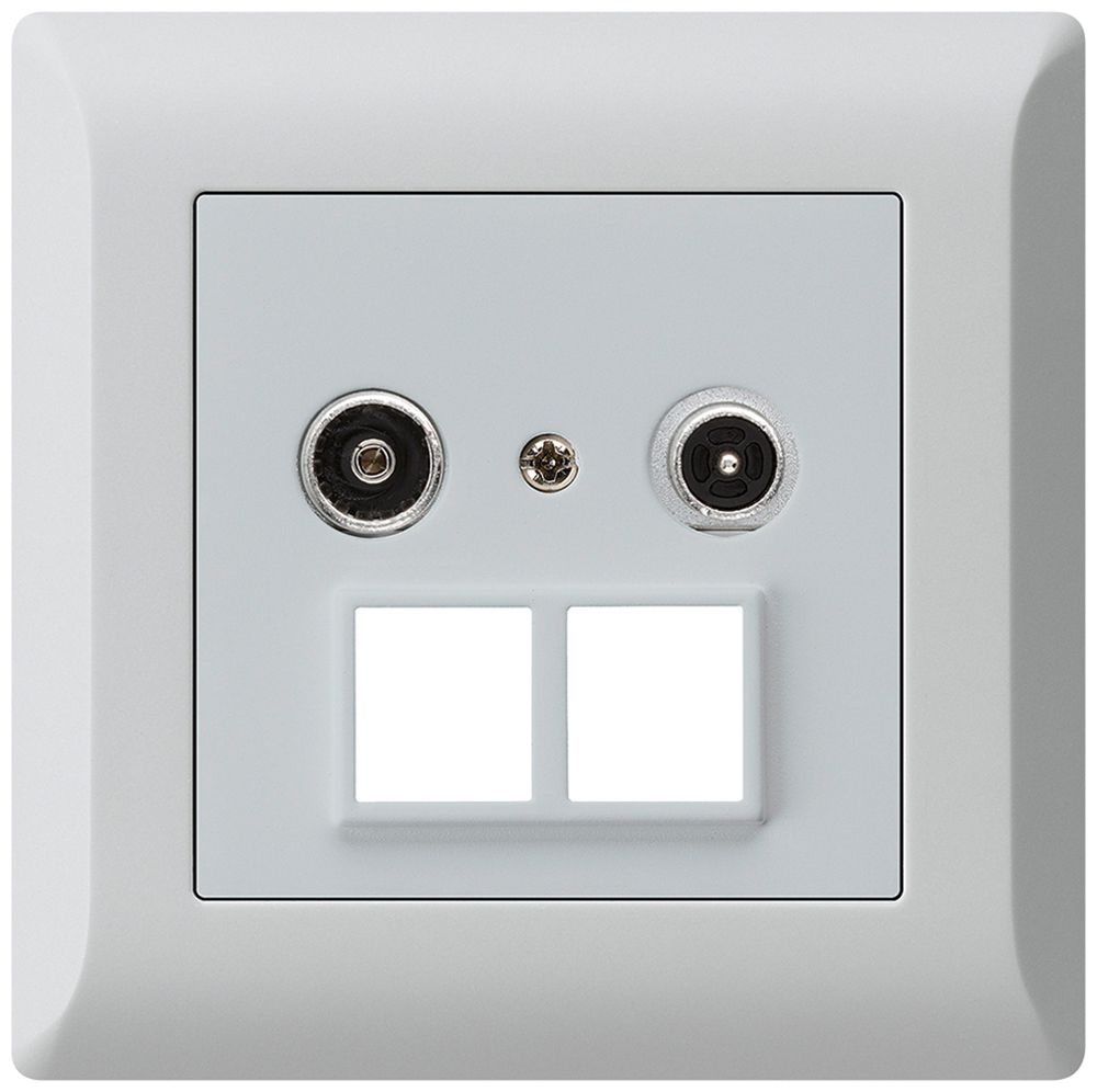 Prise multimédia ENC kallysto.line R/TV 23dB 2GHz gris clair