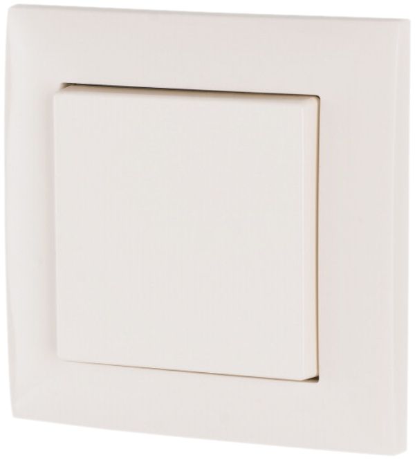 Poussoir RF AP Eaton xComfort, 1 fois complet 55×55mm, blanc brillant