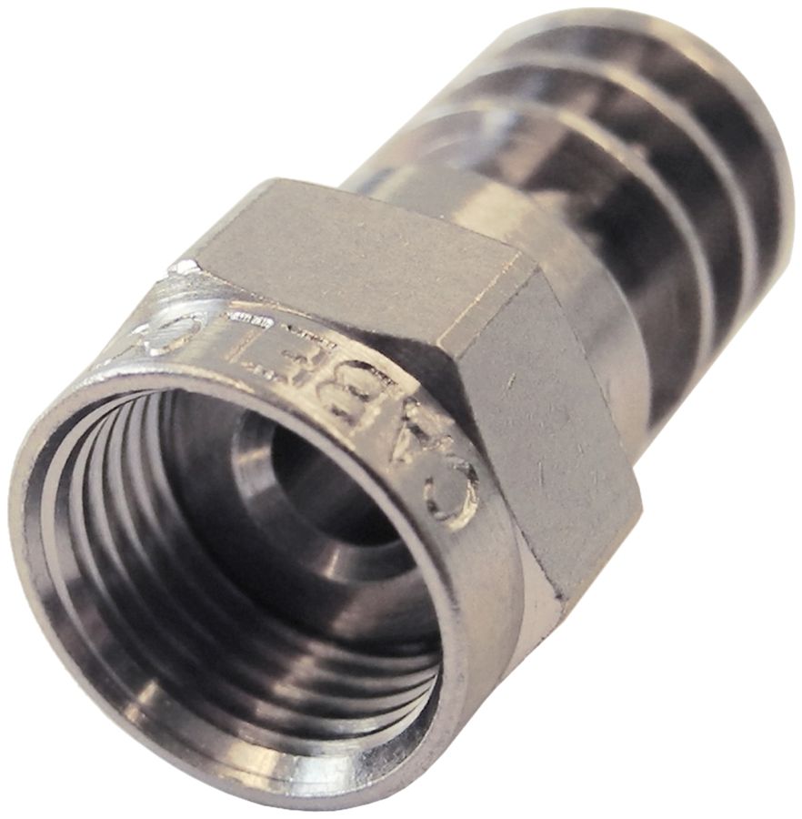 F-Stecker DV80A, crimpbar für Kabel MK76