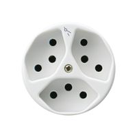 Einsatz zu UP-Steckdose basico 3×Typ 13S weiss