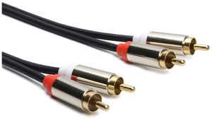 Câble audio analogique Ceconet, RCA (Cinch) ↔ RCA (Cinch), AWG26, noir, 1.5m