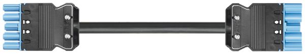 Prolunga Wieland GST18i5 5×1.5mm² 250V+n.SELV 16A 8m blu spina-presa Cca