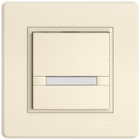 Poussoir universel ENC EDIZIO.liv UNI SNAPFIX® s.LED 1× comm.2T étiqu.cr