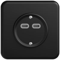 UP-USB-Ladesteckdose STANDARDdue SNAPFIX® 230V AC 18W 2×USB Typ C sz