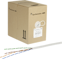 Installationskabel AMP UTP 4×2×AWG24 PVC Kat.5e, weiss (305m)