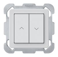 UP-KNX-Storentaster Hager BA basico B 2-fach 77×77mm weiss