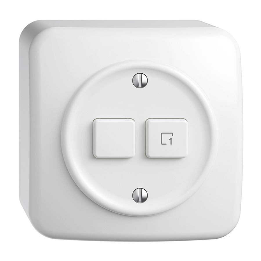 Interruttore AP 1K/2T scena Sdue Wiser bianco