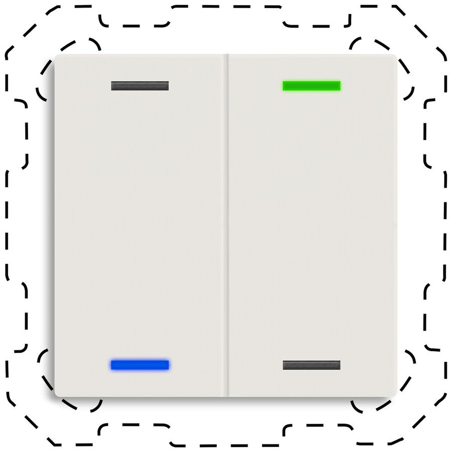 EB-Taster KNX RGBW MDT TAL-60T2011.02S Temp 2T/4B weiss matt "neutral"