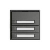 Poussoir KNX RGB EDIZIO.liv SNAPFIX® capteur temp.s.LED étiqu.3× comm.1T grf