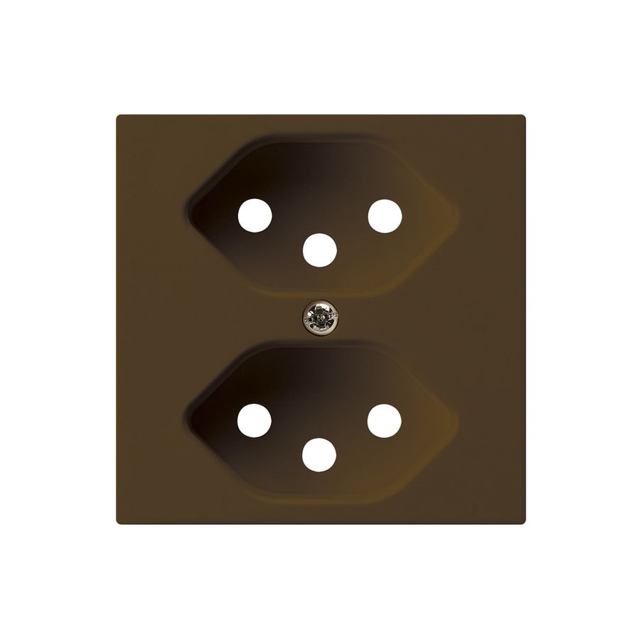 Plaque frontale kallysto 2×T13 60×60mm brun avec sécurité enfants