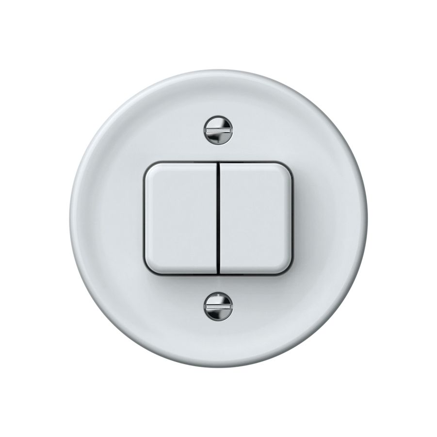 Druckschalter origin Sch 3 + NO/NC 60×60mm weiss