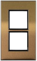 En-tête ENC Legrand Arteor 1×2 horizontal 157×92mm Gold Brass