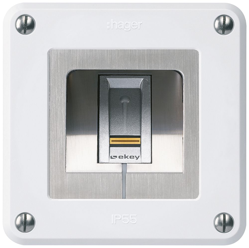 Lettore di impronte digitali NUP Hager ekey RFID robusto C bianco