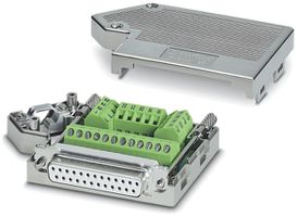 Presa D-Sub 25L femminile schermata con morsetto a vite