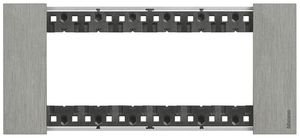 Cadre de recouvrement Living Now 6 modules 192.5×86mm steel