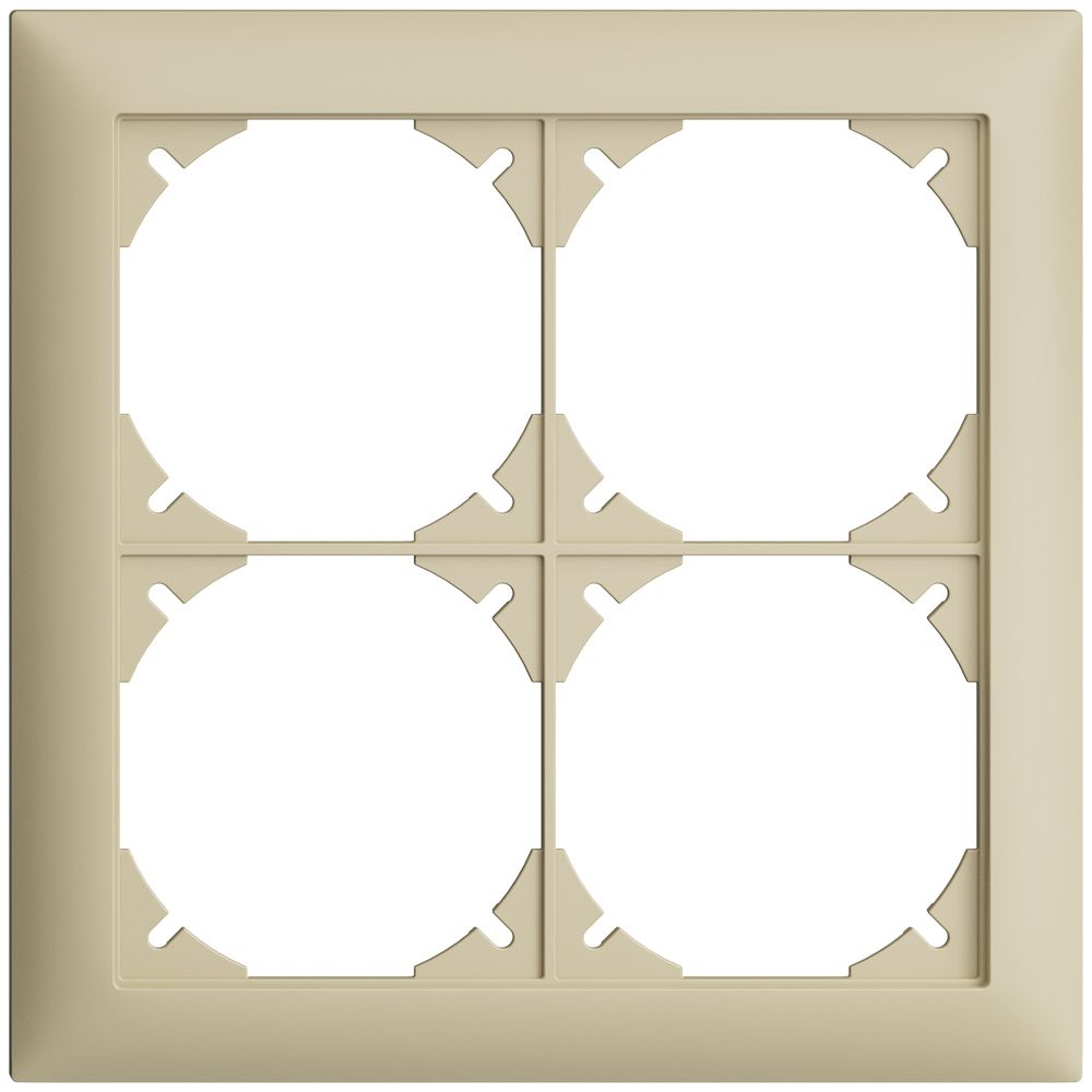 Abdeckrahmen EDIZIOdue 2×2 vanille