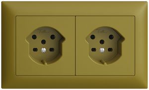 UP-Kombination I-I EDIZIOdue 2×T15 horizontal olive