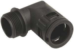 Anschlusswinkel 90° M16 13×12 schwarz AGRO Flexa-Quick IP68