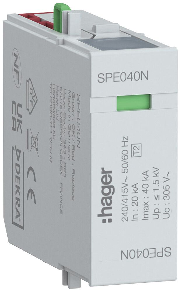 Steckmodul Hager SPE N-PE Disconnector 240VAC 1TE