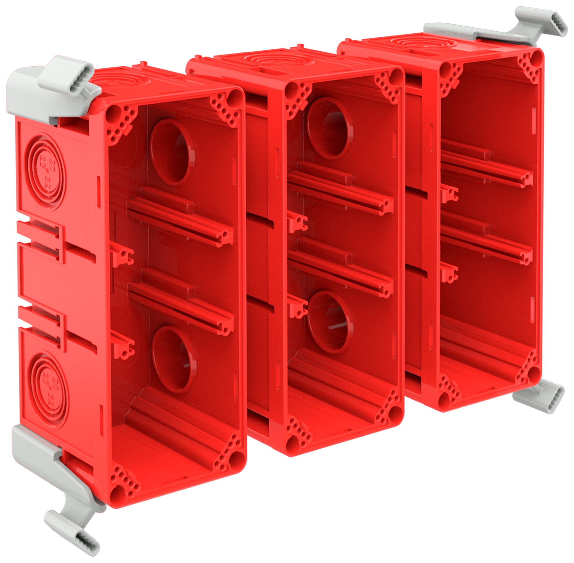 NUP-Einlasskasten CRALLO-LEU 278×178×73mm 3×2 Halogenfrei rot