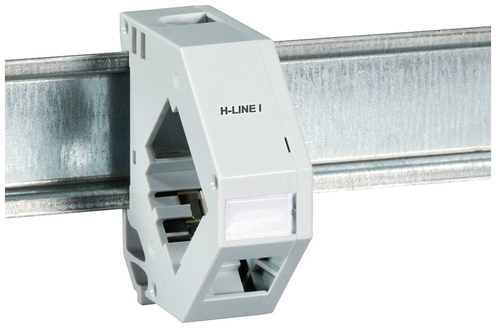 Adaptateur pour rail DIN H-LINE I pour 1 module Keystone blindé, 22mm