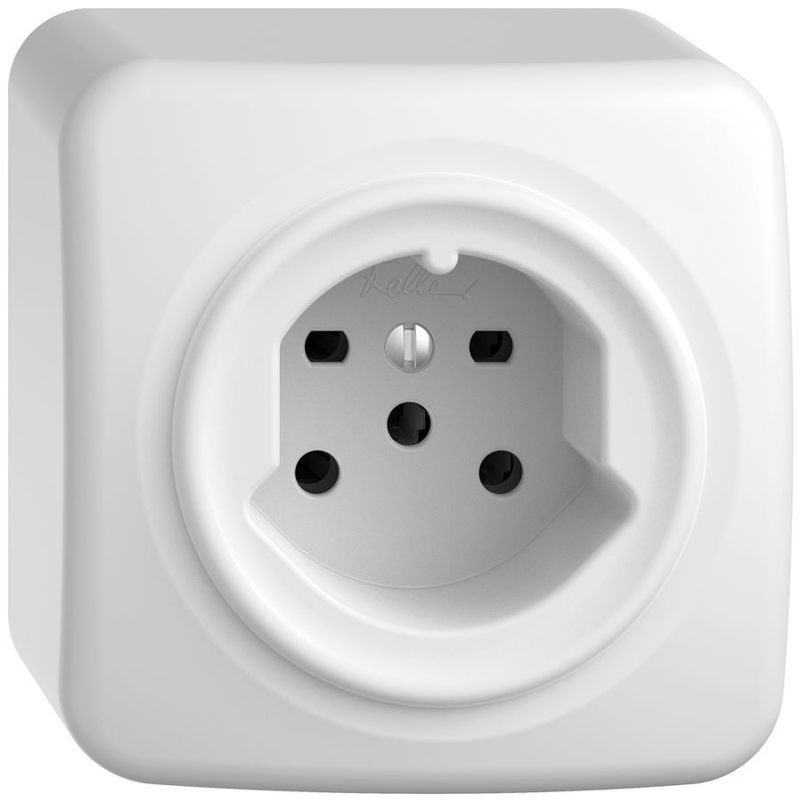 AP-Steckdose STANDARDdue SNAPFIX® 1×T15 ws
