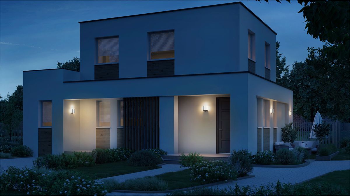 LED-Wandleuchte Steinel L 40 SC 12.9W 1057lm 3000K IP54 mit Sensor anthrazit