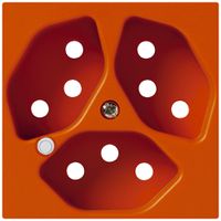 Frontplatte zu Steckdose Hager kallysto 3×T13 beleuchtet H orange