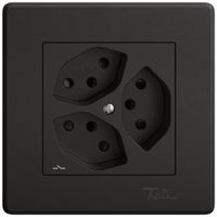 UP-Steckdose EDIZIO.liv SNAPFIX® 3×T13 1×S mit Shutter sz