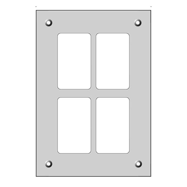 Placca di montaggio FLF 2×2 Al anod. nat