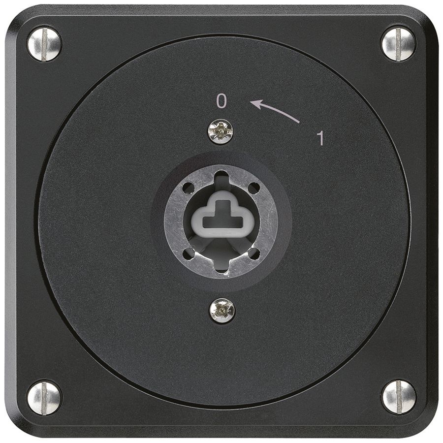 Contatto rotativo a chiave INC robusto nero senza coperchio/cilindro 2P p.combi