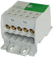 Blocco di distribuzione PDB PE 175A 45×71×42.5mm 1×70/10×16mm² verde