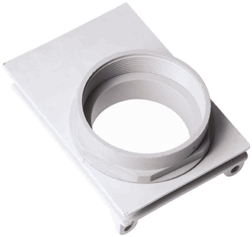 Flanschplatte zu weber.hsa mit Mutter M63 Abgang oben