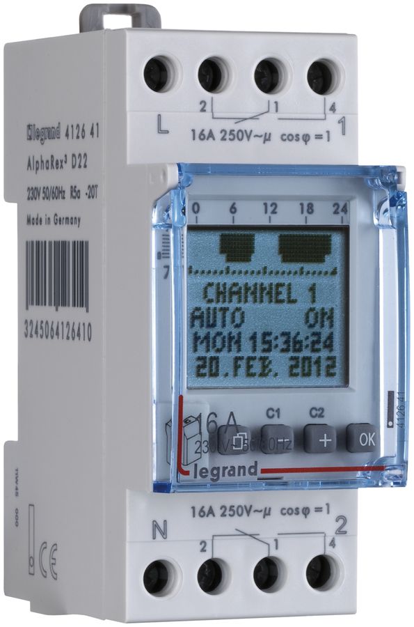 Minuteur INC Legrand X3 numérique AlphaRex D22 gris