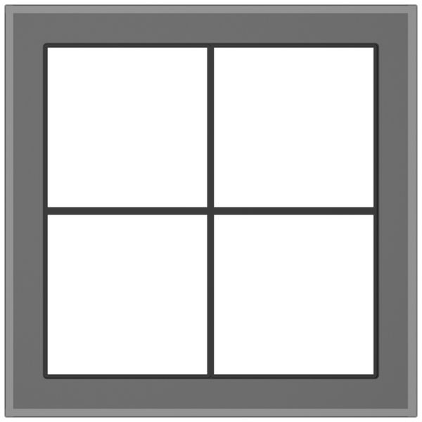 UP-Kopfzeile für Kombination 2×2 SIDUS Glas-grau