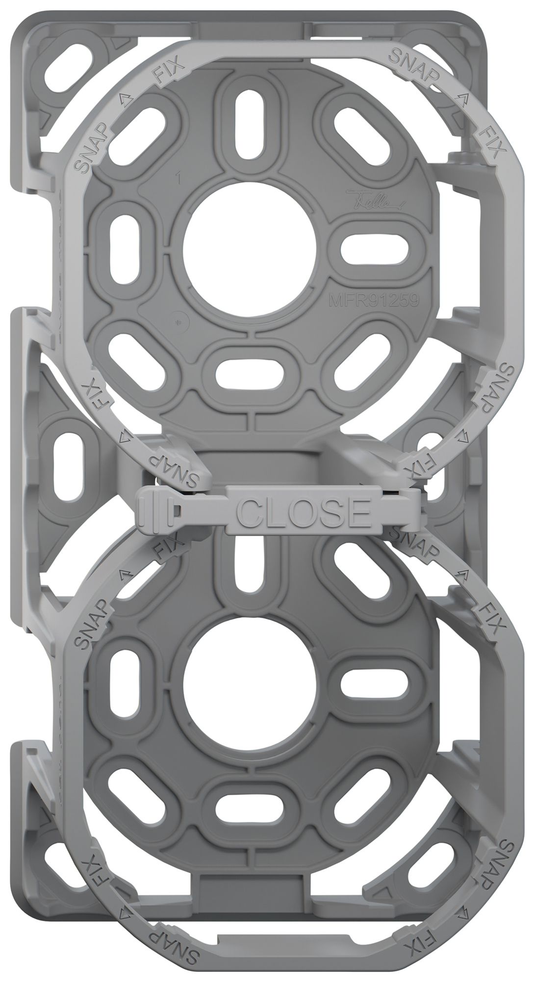 Plaque de base Feller SNAPFIX® pour 2 appareils 140×74×54mm