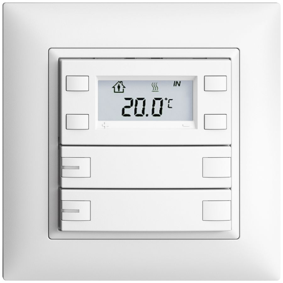 Poussoir RTH ENC KNX 2× EDIZIOdue FMI blanc, avec LED RGB