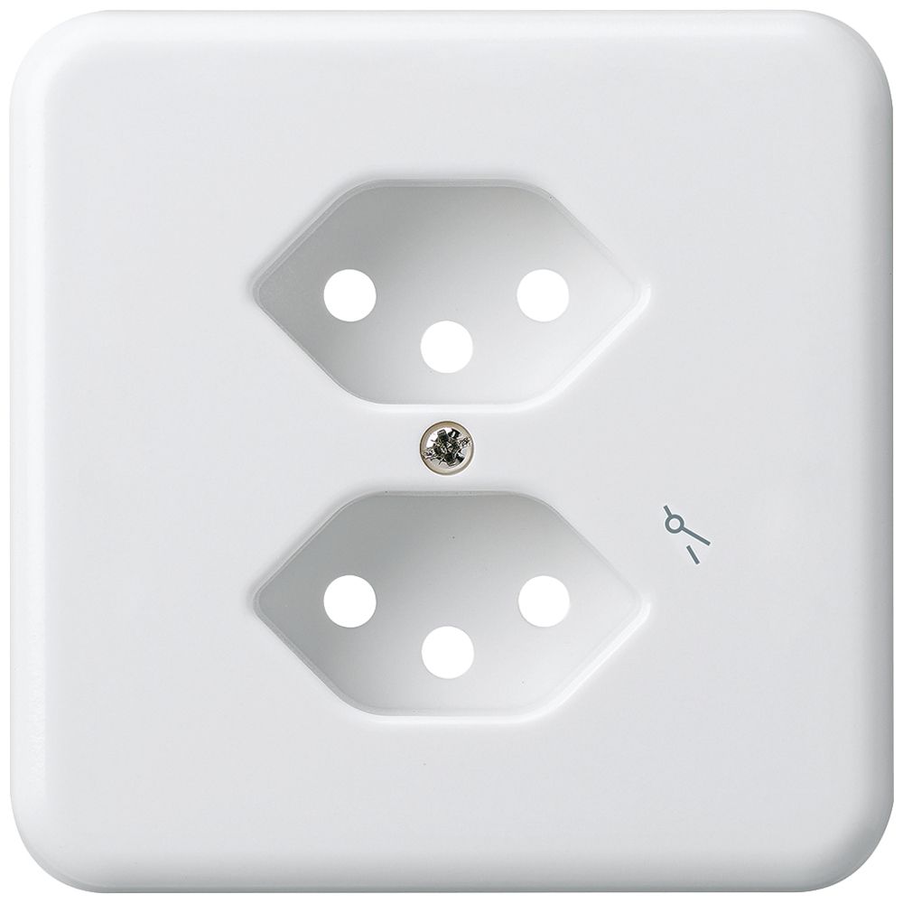 Plaque de recouvrement grd.I 2×type 13/1 blanc basico