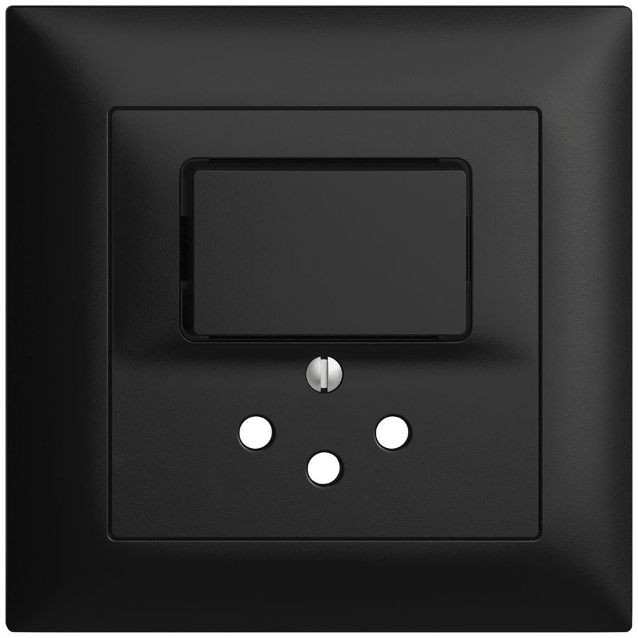 UP-Frontset, EDIZIOdue schwarz 88×88mm T12 mit Shutter